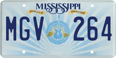 MS license plate MGV264
