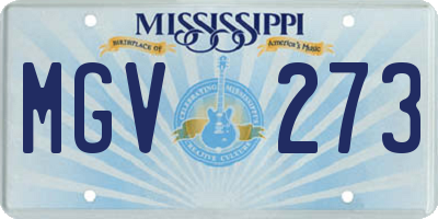 MS license plate MGV273
