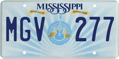 MS license plate MGV277