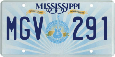 MS license plate MGV291