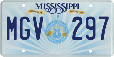 MS license plate MGV297