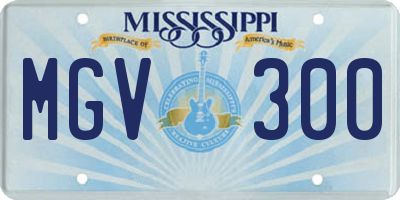 MS license plate MGV300