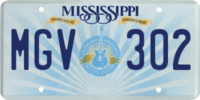 MS license plate MGV302