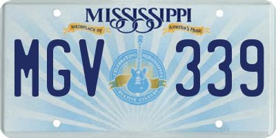 MS license plate MGV339