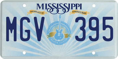 MS license plate MGV395