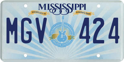 MS license plate MGV424