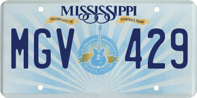 MS license plate MGV429