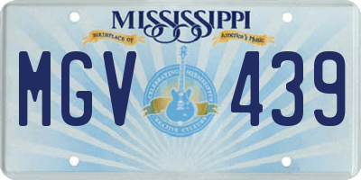 MS license plate MGV439