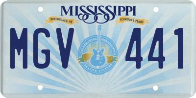 MS license plate MGV441