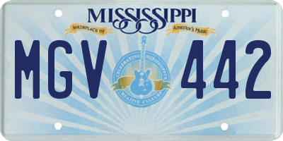 MS license plate MGV442