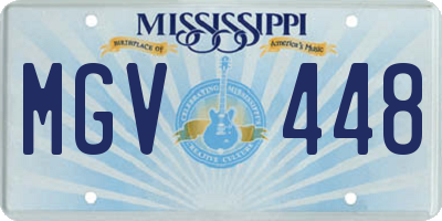 MS license plate MGV448