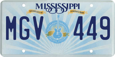 MS license plate MGV449