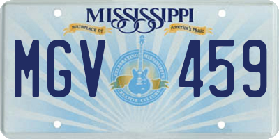 MS license plate MGV459