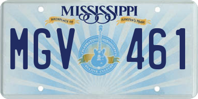 MS license plate MGV461