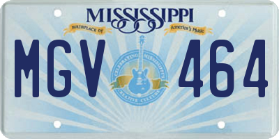 MS license plate MGV464