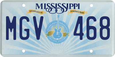 MS license plate MGV468