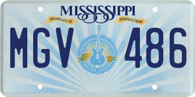 MS license plate MGV486