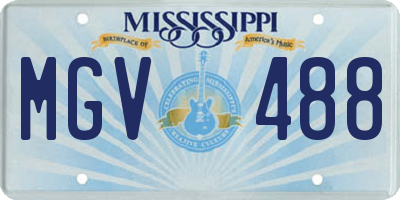 MS license plate MGV488