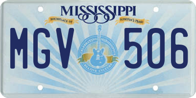 MS license plate MGV506