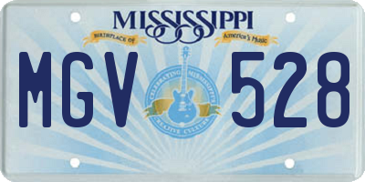 MS license plate MGV528