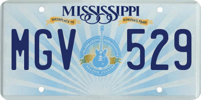 MS license plate MGV529