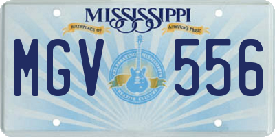 MS license plate MGV556