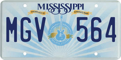 MS license plate MGV564