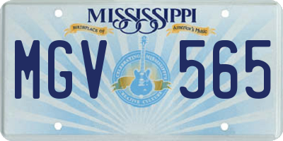 MS license plate MGV565