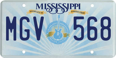 MS license plate MGV568