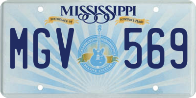 MS license plate MGV569