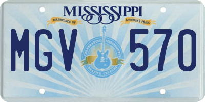 MS license plate MGV570