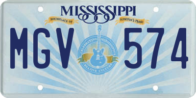 MS license plate MGV574
