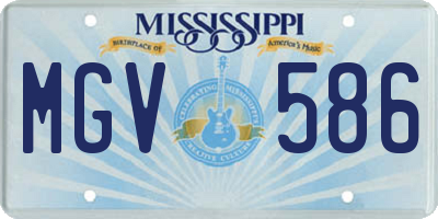 MS license plate MGV586