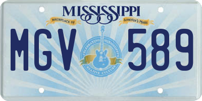 MS license plate MGV589