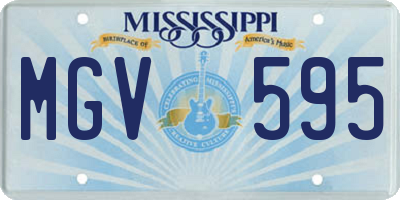 MS license plate MGV595