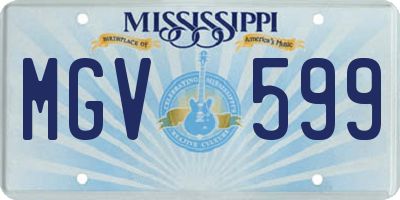 MS license plate MGV599