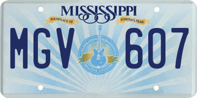 MS license plate MGV607