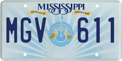 MS license plate MGV611