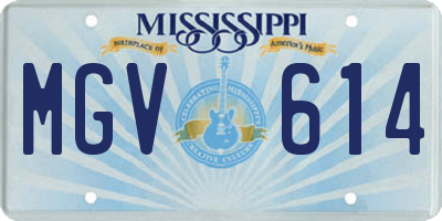 MS license plate MGV614