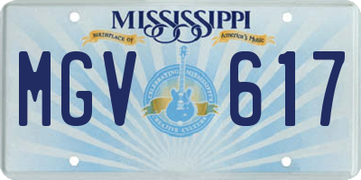 MS license plate MGV617