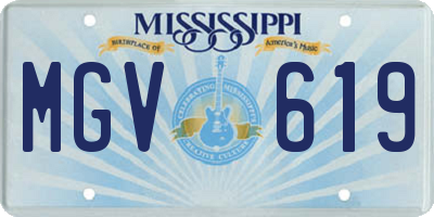 MS license plate MGV619