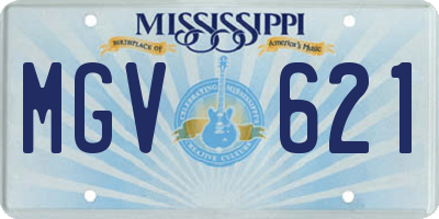 MS license plate MGV621