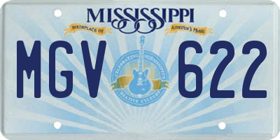 MS license plate MGV622