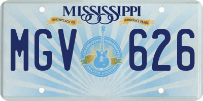MS license plate MGV626