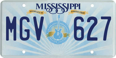 MS license plate MGV627