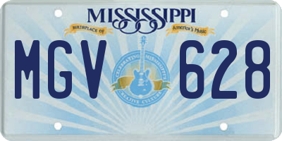 MS license plate MGV628