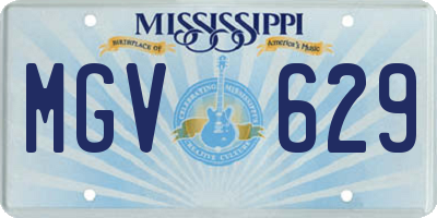 MS license plate MGV629