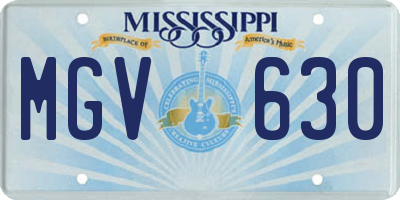 MS license plate MGV630