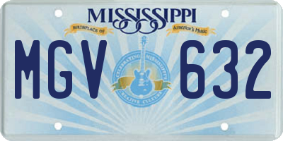 MS license plate MGV632