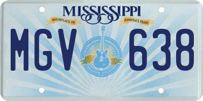 MS license plate MGV638